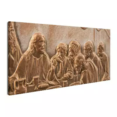 Obraz na płótnie Płaskorzeźba Jezus z Apostołami