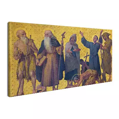 Obraz na płótnie Fresk świętych mnichów i pustelników