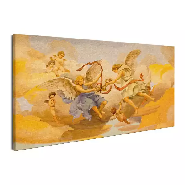 Obraz na płótnie Fresk Aniołowie z kluczami Świętego Piotra