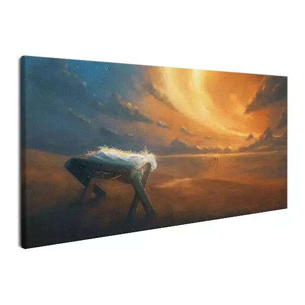 Obraz na płótnie Żłobek i Gwiazda Betlejemska