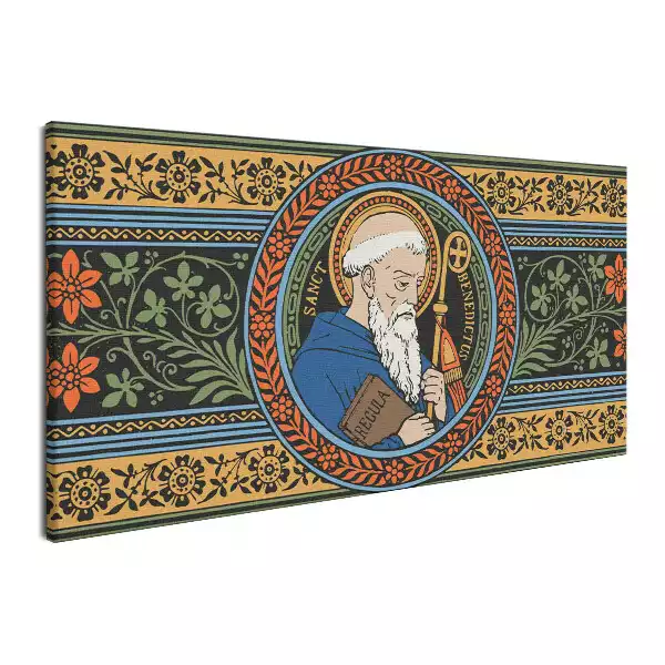 Obraz na płótnie Ilustracja Św. Benedykt z Nursji