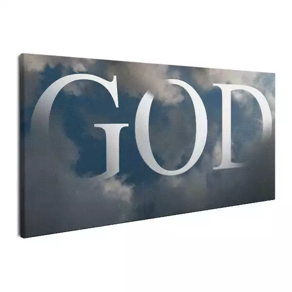 Obraz na płótnie Napis GOD na niebie