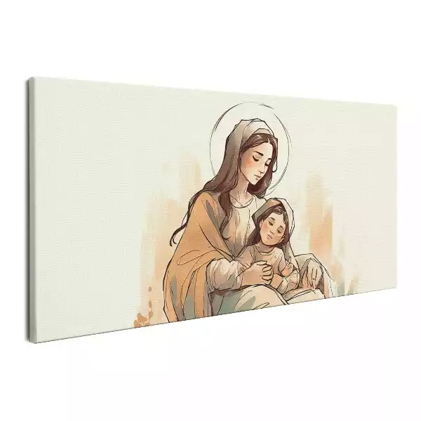 Obraz na płótnie Ilustracja Maryja z dzieciątkiem