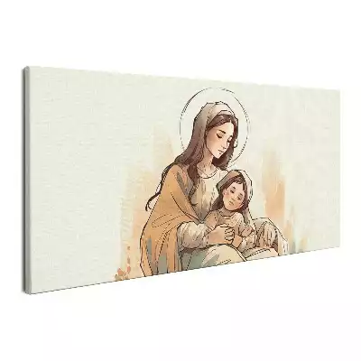 Obraz na płótnie Ilustracja Maryja z dzieciątkiem