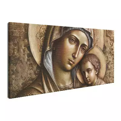 Obraz na płótnie Płaskorzeźba Matki Boskiej z Jezusem