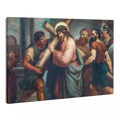 Zdjęcie na płótnie Jezus Chrystus niesie swój Krzyż