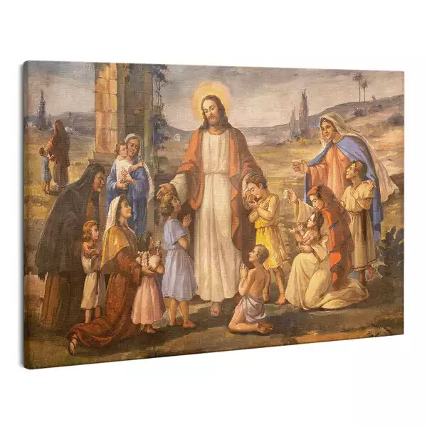 Zdjęcie na płótnie Pan Jezus z Dziećmi