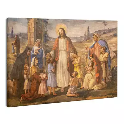 Zdjęcie na płótnie Pan Jezus z Dziećmi