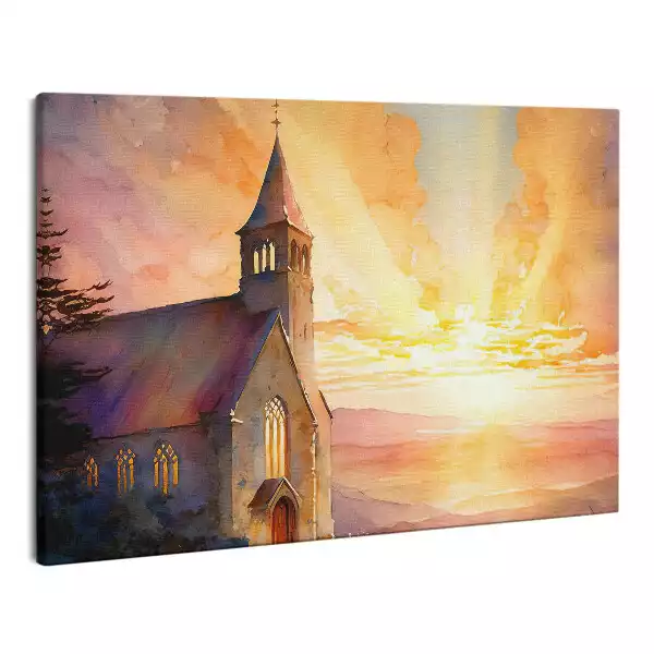 Zdjęcie na płótnie Kościół malowany widok