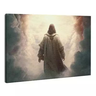 Zdjęcie na płótnie Jezus w niebie chmurach