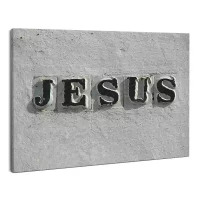 Zdjęcie na płótnie Kamienny napis Jesus