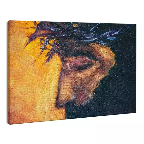 Zdjęcie na płótnie Twarz Jezusa w koronie cierniowej