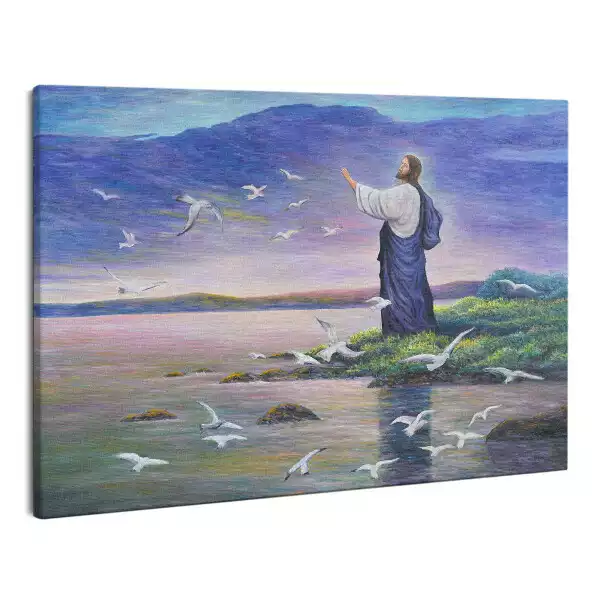 Zdjęcie na płótnie Jezus Chrystus nad wodą