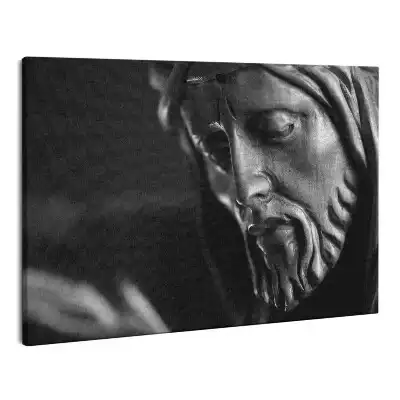 Zdjęcie na płótnie Kamienny posąg twarz Jezusa Chrystusa