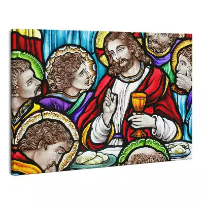 Zdjęcie na płótnie Witraż Jezus na ostatniej wieczerzy