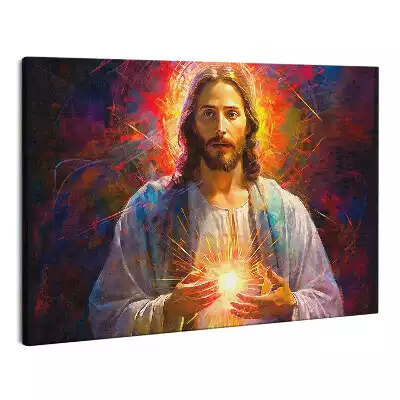Zdjęcie na płótnie Kolorowa Ilustracja Jezusa