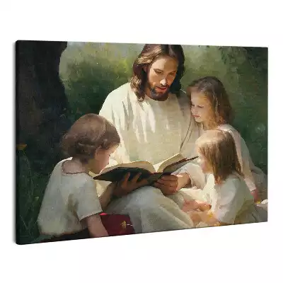 Zdjęcie na płótnie Jezus Chrystus z dziećmi