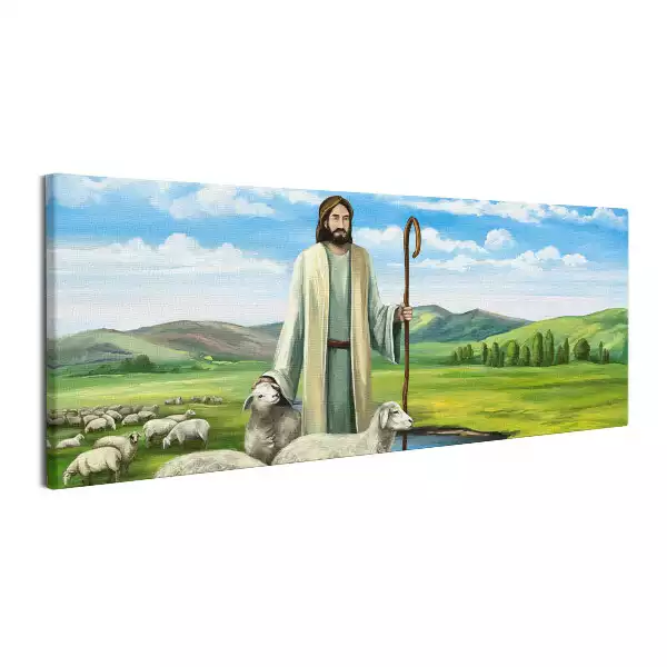 Obraz canvas Pan Jezus Dobry Pasterz Owce