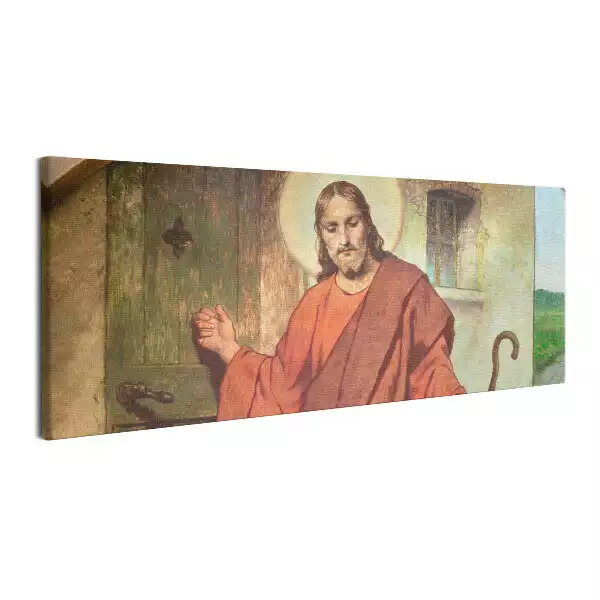 Obraz canvas Pan Jezus Puka do drzwi