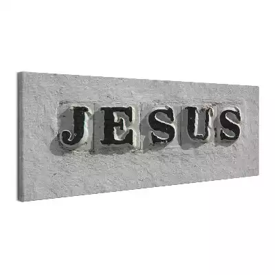 Obraz canvas Kamienny napis Jesus