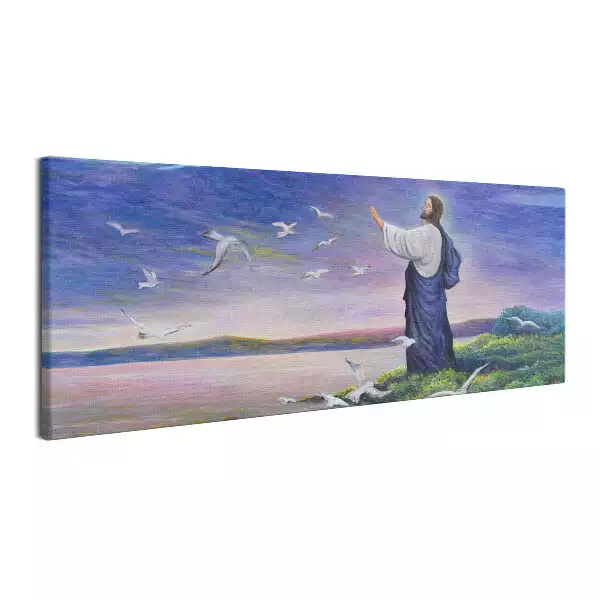 Obraz canvas Jezus Chrystus nad wodą