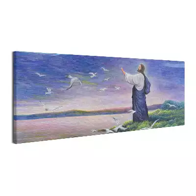 Obraz canvas Jezus Chrystus nad wodą