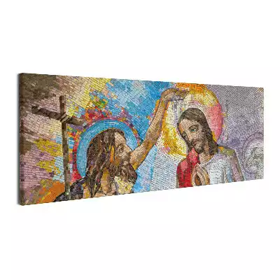 Obraz canvas Mozaika Chrzest Święty Jezusa Chrystusa
