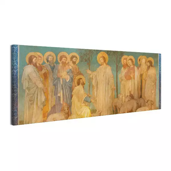 Obraz canvas „Paś owce moje” – Jezus i święty Piotr