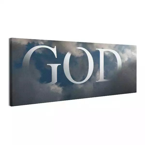 Obraz canvas Napis GOD na niebie