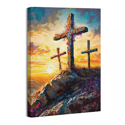 Obraz na płótnie Krzyże na wzgórzu