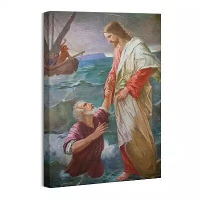 Obraz na płótnie Jezus i Piotr Na Jeziorze