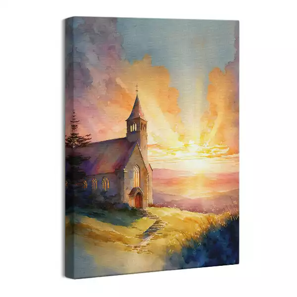 Obraz na płótnie Kościół malowany widok