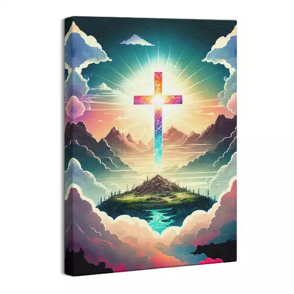 Obraz na płótnie Krzyż Chrześcijański motyw