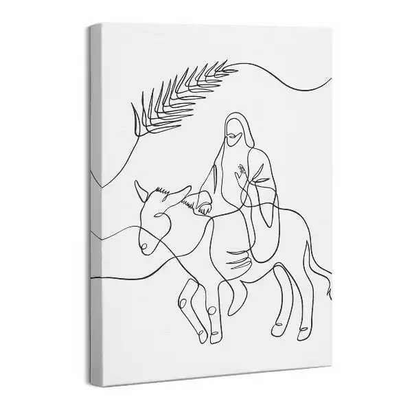 Obraz na płótnie Jezus wjazd do Jerozolimy