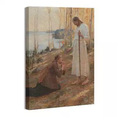 Obraz na płótnie Pejzaż Jezus i kobieta