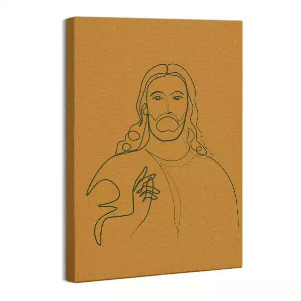 Obraz na płótnie Line-art minimalistyczna grafika Jezusa