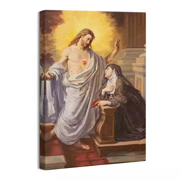 Obraz na płótnie Objawienie Serca Jezusowego św. Teresie z Avila