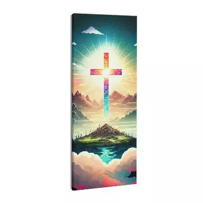 Obraz drukowany na płótnie Krzyż Chrześcijański motyw