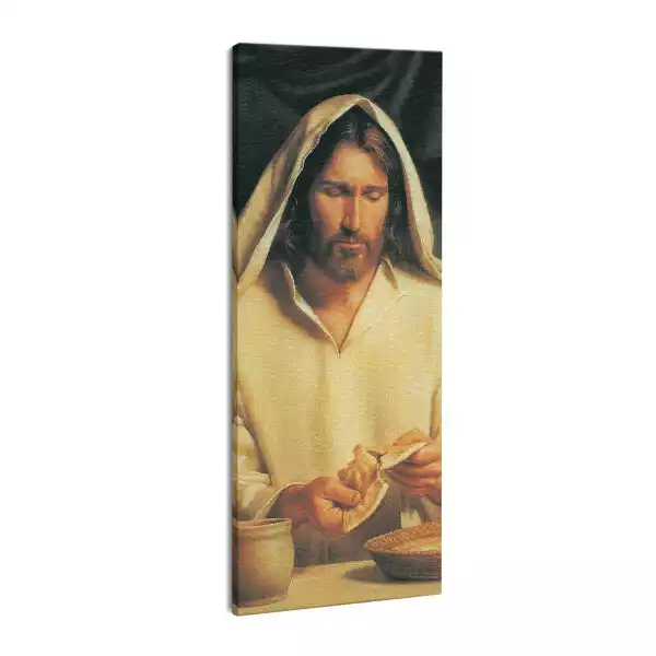 Obraz drukowany na płótnie Chrystus Jezus Łamiący Chleb