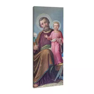 Obraz drukowany na płótnie Józef i Jezus