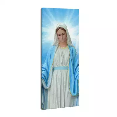 Obraz drukowany na płótnie Statua Matki Bożej Łaskawej na niebie