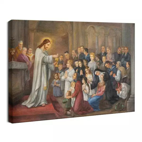 Obraz drukowany na płótnie Jezus Eucharystia Komunia