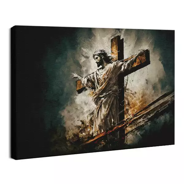 Obraz drukowany na płótnie Jezus Chrystus na Krzyżu