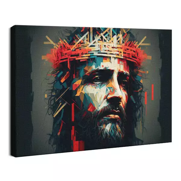 Obraz drukowany na płótnie Portret Jezusa w Koronie