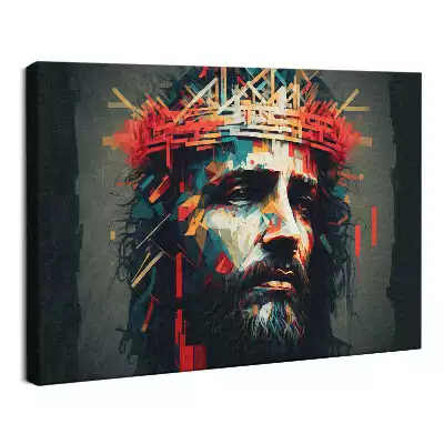 Obraz drukowany na płótnie Portret Jezusa w Koronie