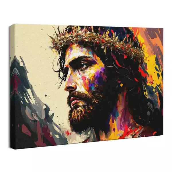 Obraz drukowany na płótnie Jezus W Koronie Cierniowej