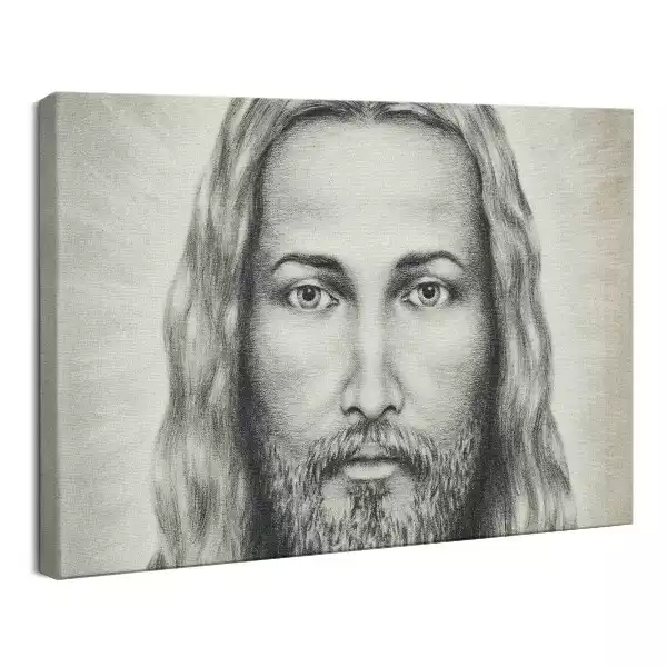 Obraz drukowany na płótnie Szkic Portret Jezusa Chrystusa