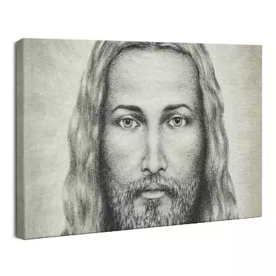 Obraz drukowany na płótnie Szkic Portret Jezusa Chrystusa