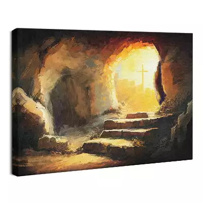 Obraz drukowany na płótnie Grób Pański Wielkanoc