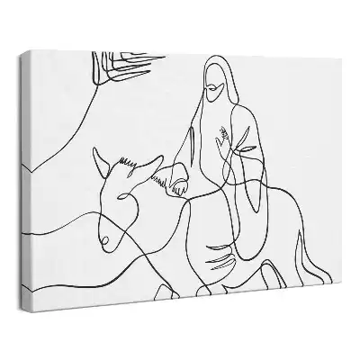 Obraz drukowany na płótnie Jezus wjazd do Jerozolimy